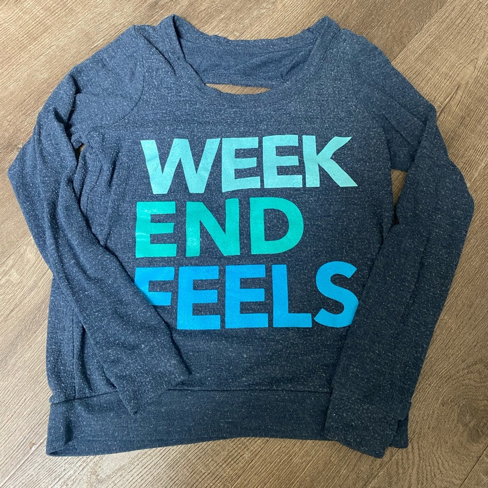 Chaser Weekend Feels open back sweatshirt
